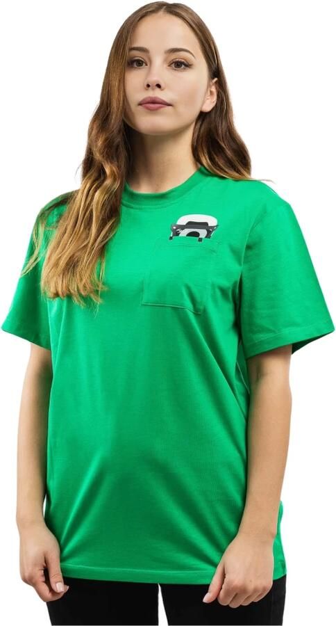 Karl Lagerfeld Groene ronde hals dames T-shirt Green Dames