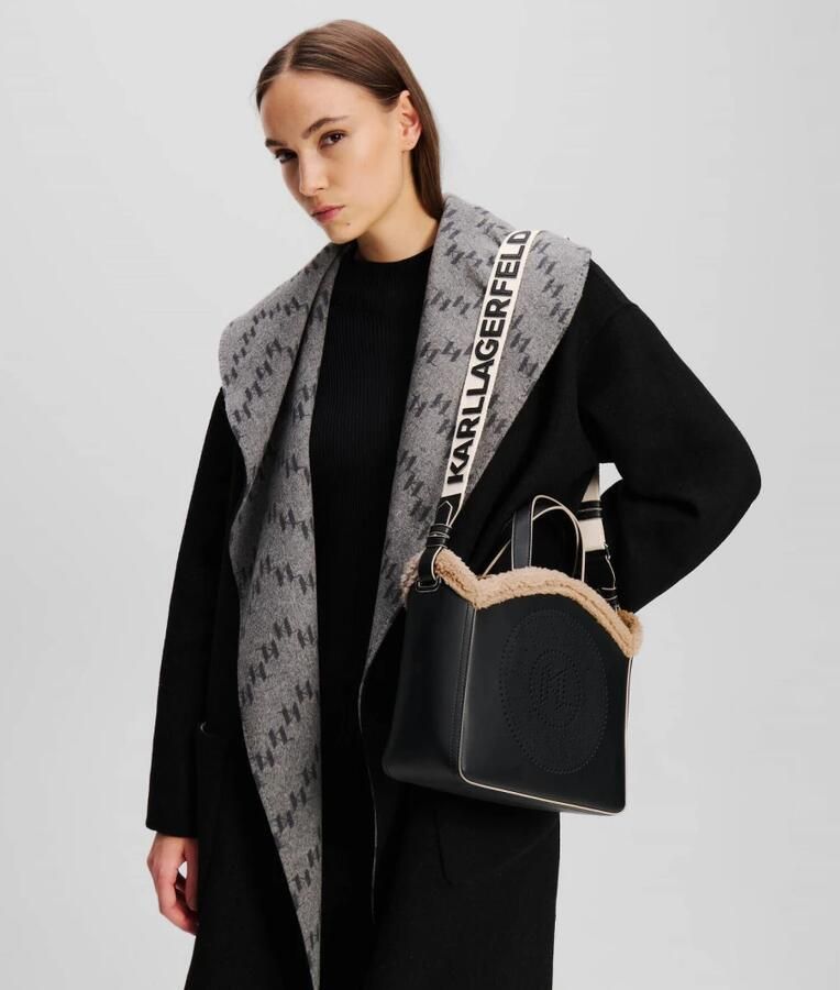 Karl Lagerfeld Totes & shoppers K Circle Sp Sm Tote Shearling in zwart - Foto 3