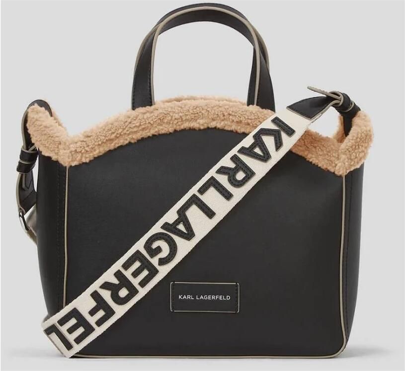 Karl Lagerfeld Totes & shoppers K Circle Sp Sm Tote Shearling in zwart - Foto 5