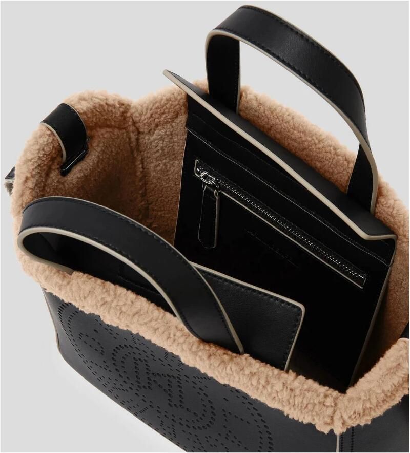 Karl Lagerfeld Totes & shoppers K Circle Sp Sm Tote Shearling in zwart - Foto 2