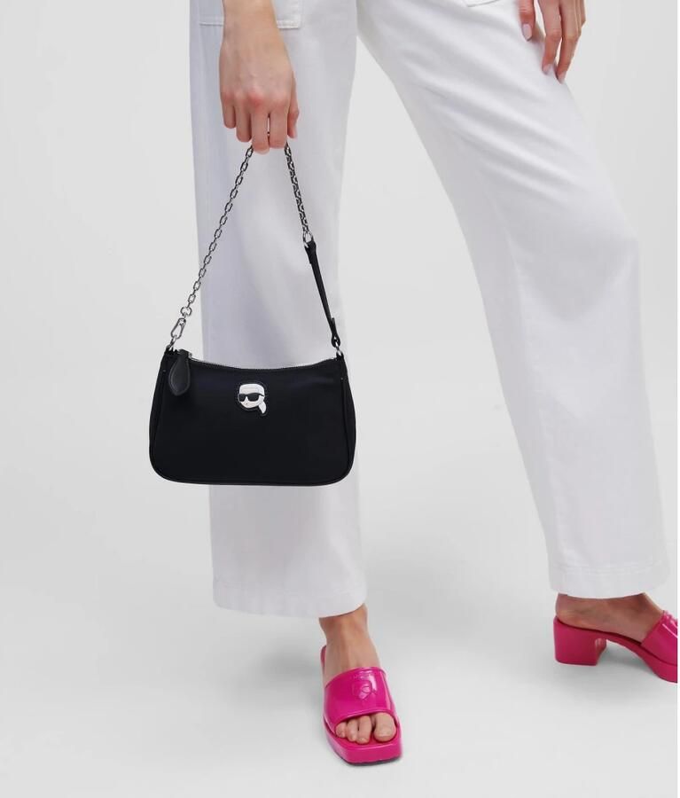 Karl Lagerfeld Pochettes Ikonik Nylon Small Zip in zwart - Foto 3