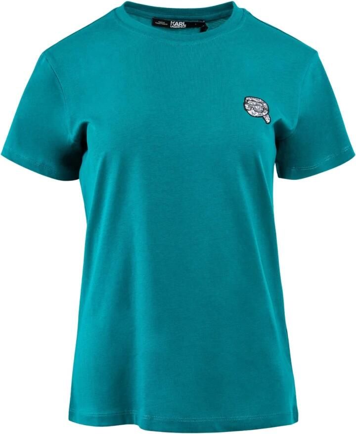 Karl Lagerfeld Iconisch Dames T-shirt Groen Green Dames