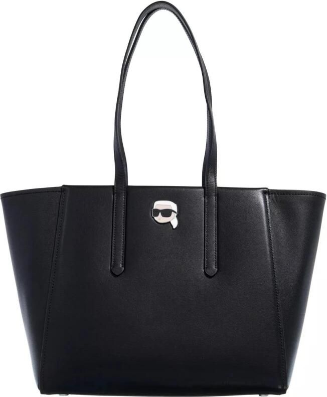 Karl Lagerfeld Shoppers K Ikonik 2.0 Leather Tote Pin in zwart