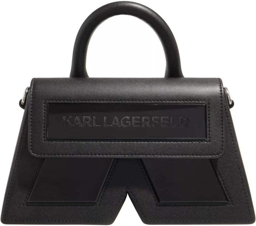 Karl Lagerfeld Iconische Zwarte Leren Crossbody Tas Black Dames