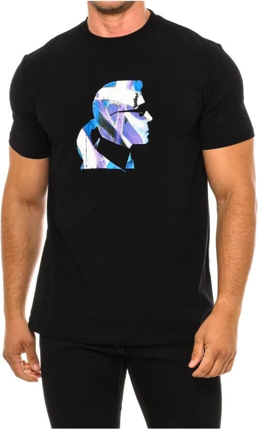 Karl Lagerfeld Klassiek T-shirt met korte mouwen Black Heren - Foto 3