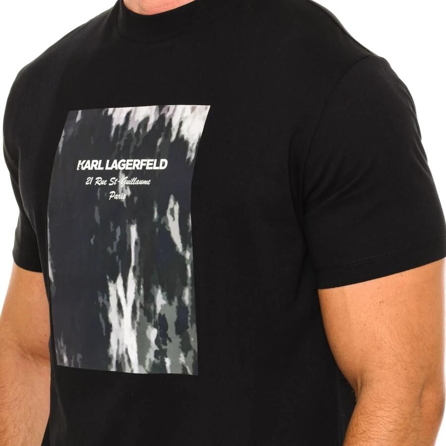 Karl Lagerfeld Klassieke stijl T-shirt met korte mouwen Black Heren