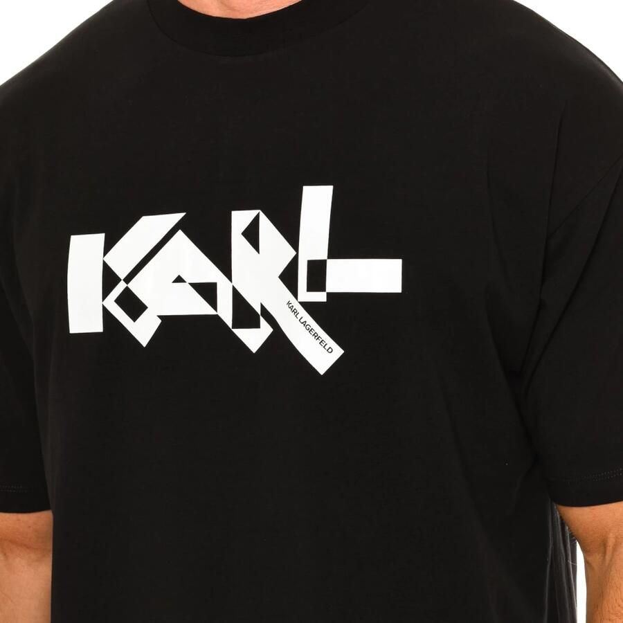 Karl Lagerfeld Klassieke stijl T-shirt met korte mouwen Black Heren