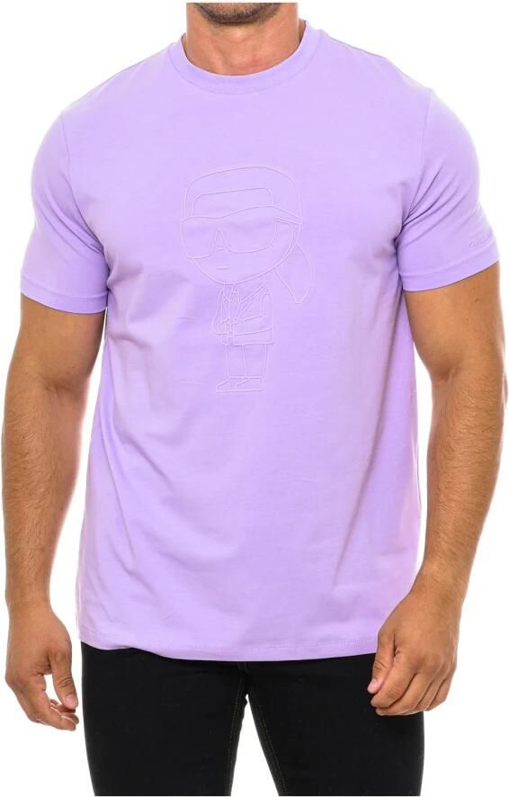 Karl Lagerfeld Klassieke stijl T-shirt met korte mouwen Purple Heren - Foto 3