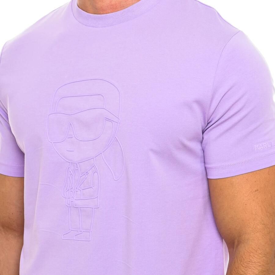 Karl Lagerfeld Klassieke stijl T-shirt met korte mouwen Purple Heren