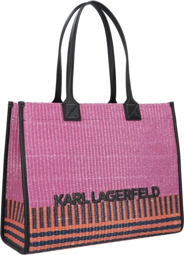 Karl Lagerfeld Vrouwelijke Shopping Bag met Ritssluiting voor Lente Zomer Pink Dames