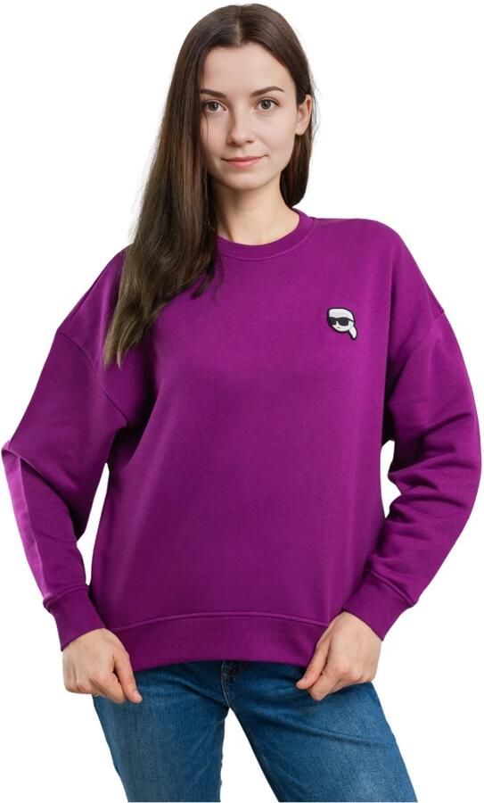 Karl Lagerfeld Paarse Biologisch Katoenen Sweatshirt Purple Dames
