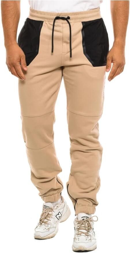 Karl Lagerfeld Sportieve Geribbelde Manchet Ritszak Broek Beige Heren - Foto 3