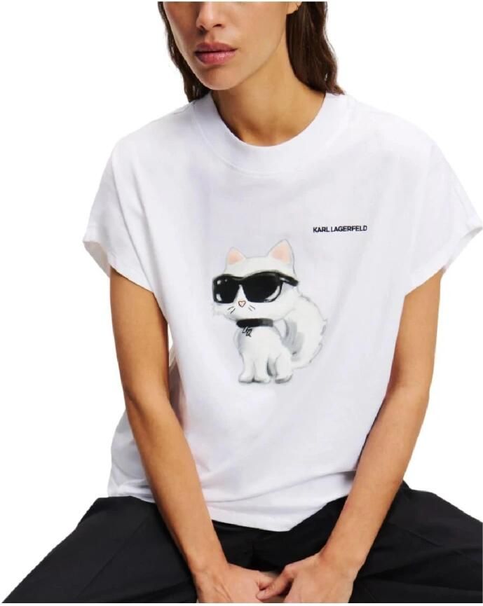Karl Lagerfeld T-shirt Korte Mouw IKON AQUARELLE C LOOSE T-SHIRT