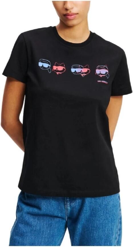 Karl Lagerfeld T-shirt Ikon Colour Regular Black Dames - Foto 3
