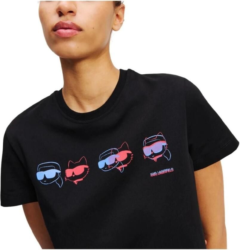Karl Lagerfeld T-shirt Ikon Colour Regular Black Dames