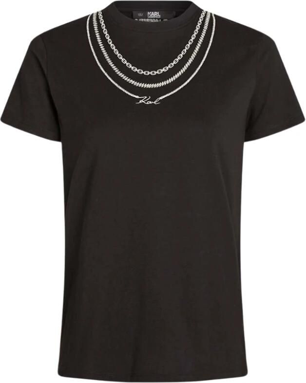 Karl Lagerfeld T-shirt Korte Mouw karl necklace t-shirt - Foto 3