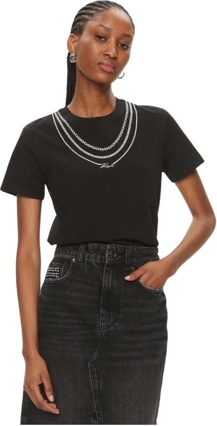 Karl Lagerfeld T-shirt Korte Mouw karl necklace t-shirt
