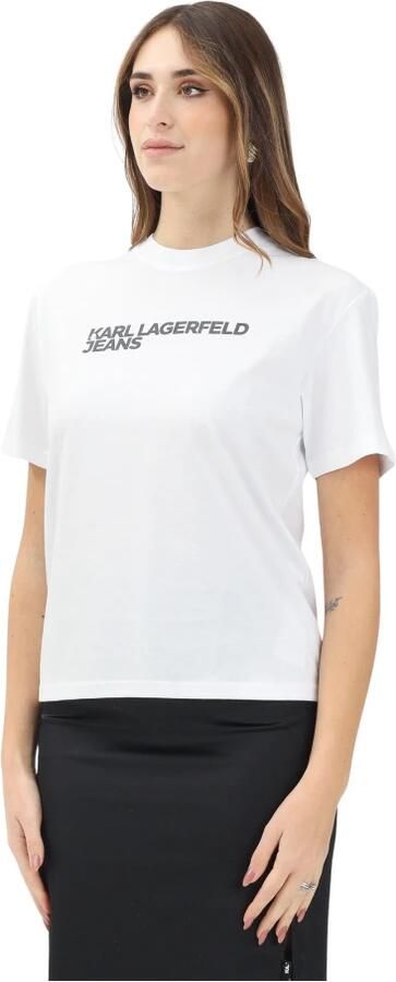 Karl Lagerfeld T-shirts en Polos Wit White Dames - Foto 4