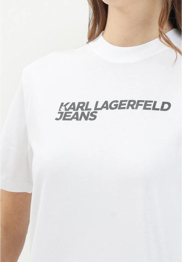 Karl Lagerfeld T-shirts en Polos Wit White Dames