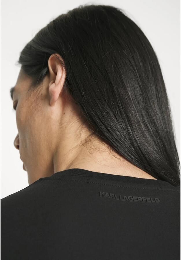 Karl Lagerfeld Zwart Katoenen T-Shirt Black Heren