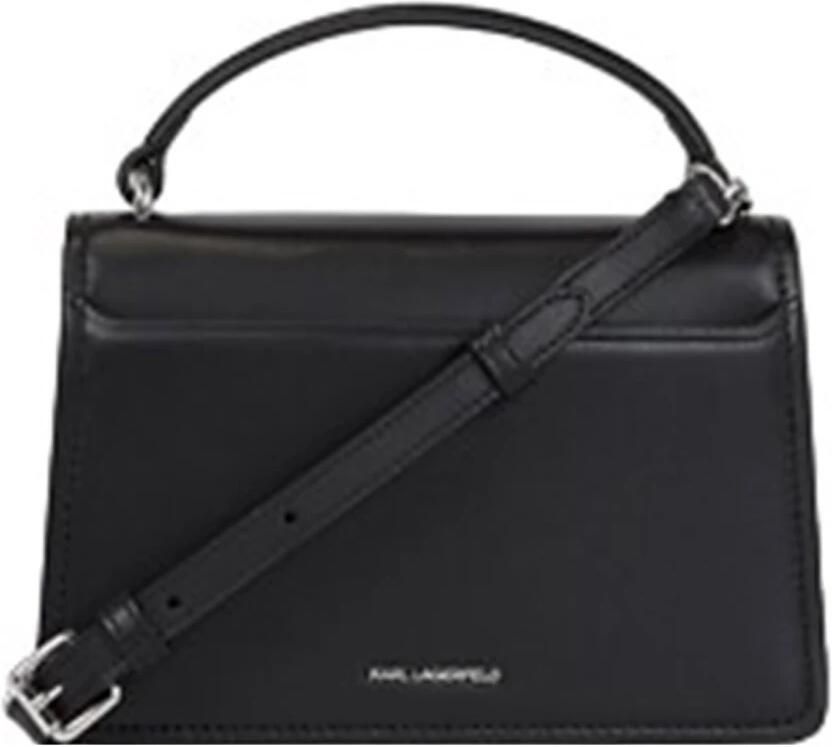 Karl Lagerfeld Zwarte leren damestas Black Dames