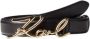 Karl Lagerfeld Zwart Leren Logoriem Black Dames - Thumbnail 4