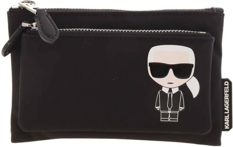 Karl Lagerfeld Pochettes K Ikonik Nylon Small Pouch in zwart