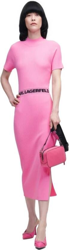 Karl Lagerfeld Korte ridderhuls met logo Roze Dames