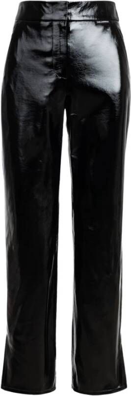 Karl Lagerfeld Faux-leer patent-afwerking broek Black Dames