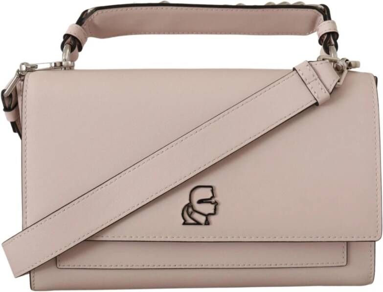 Karl Lagerfeld Mauve Schoudertas met Klepsluiting Roze Dames