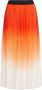 Karl Lagerfeld Maxi Geplooide Rok met Gradiënt Effect Orange Dames - Thumbnail 1