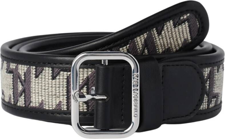Karl Lagerfeld Monogram jacquard riem Zwart Dames