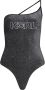 Karl Lagerfeld Swimwear Body Ikonik 2.0 Lurex Swimsuit Zwart Dames - Thumbnail 1