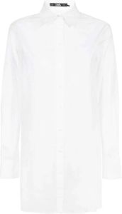 Karl Lagerfeld Pleated Back Tunic Shirt Wit Dames