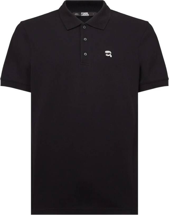 Karl Lagerfeld Polo Ikonik 2.0 Embroidered Zwart Heren