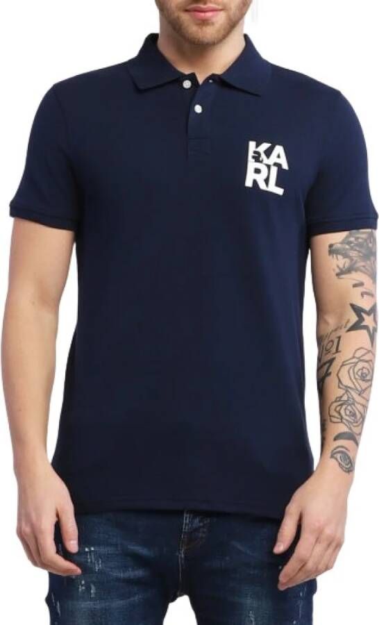 Karl Lagerfeld Beachwear Poloshirt van piqué