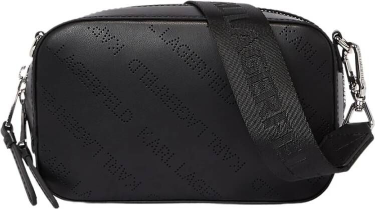 Karl Lagerfeld Crossbody bags K Punched Logo Camerabag in zwart