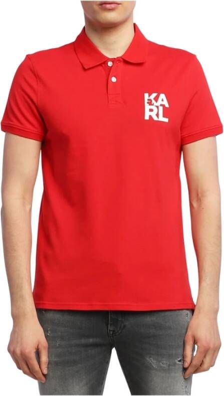 Karl Lagerfeld Poloshirt Red Heren