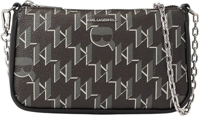Karl Lagerfeld Pouch ikonik 2.0 monogram pochette Zwart Dames