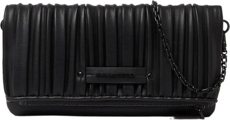 Karl Lagerfeld Pouch Kushion Wallet on Chain Zwart Dames