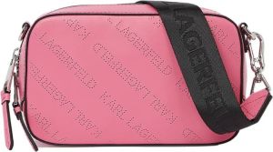 Karl Lagerfeld Punched Logo Camerabag Roze Dames