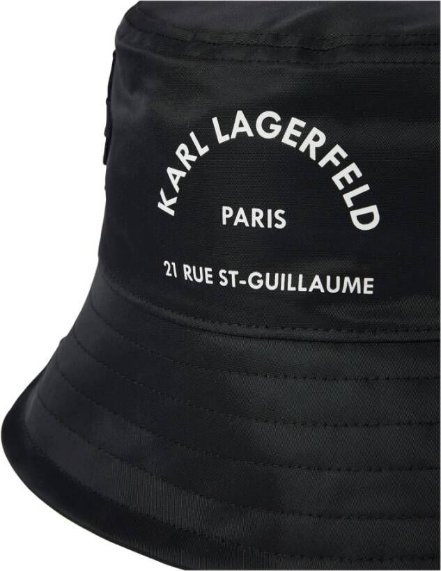 Karl Lagerfeld RSG Nylon Rev Bucket Hat Zwart Heren