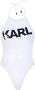 Karl Lagerfeld Effen Kleur Badpak Lente Zomer Collectie White Dames - Thumbnail 1