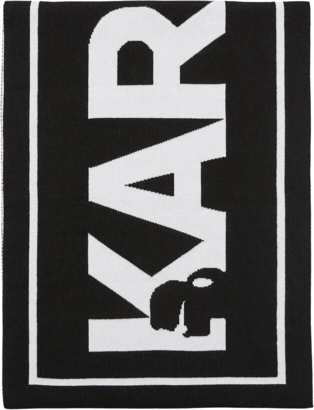Karl Lagerfeld Sjaal essentiële breier Zwart Heren