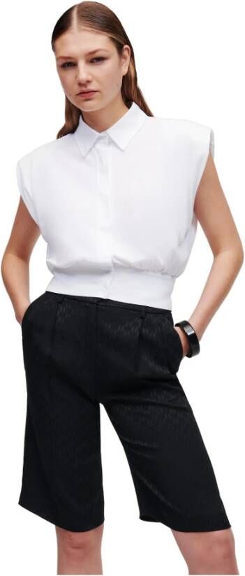 Karl Lagerfeld T-shirt schouderkussen top Wit Dames
