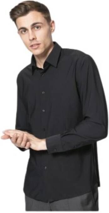 Karl Lagerfeld Moderne Zwarte Overhemd Black Heren
