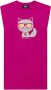 Karl Lagerfeld Kids T-shirtjurk met Choupette print Roze - Thumbnail 1