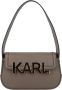 Karl Lagerfeld Crossbody bags Letters Embossed Satchel in taupe - Thumbnail 2