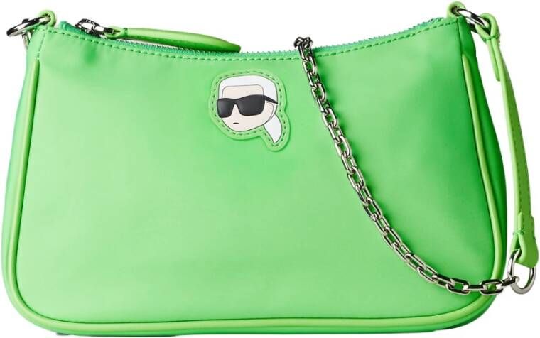 Karl Lagerfeld Shoulderbag Ikonik 2.0 Nylon Small Zip Green Dames