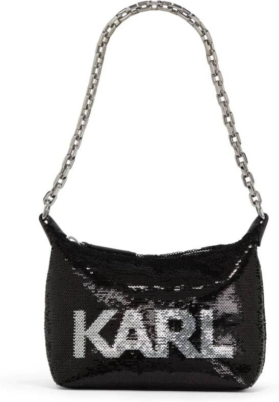 Karl Lagerfeld K Evening Mini Sequin schoudertas Black Dames